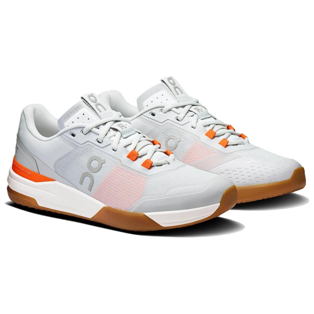 On The Roger Advantage Abrasion Resistant Abrasion Resistant Low top Tennis Shoes Men's Gray White 3MF10270070