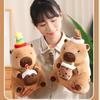 Adorable Capybara Plush Toy With Cartoon Flower Design For Cozy Home Decor