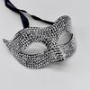Plastic Halloween Rhinestone Mask Studded Design Masquerade Mask Luxury Half Face Mask  Club