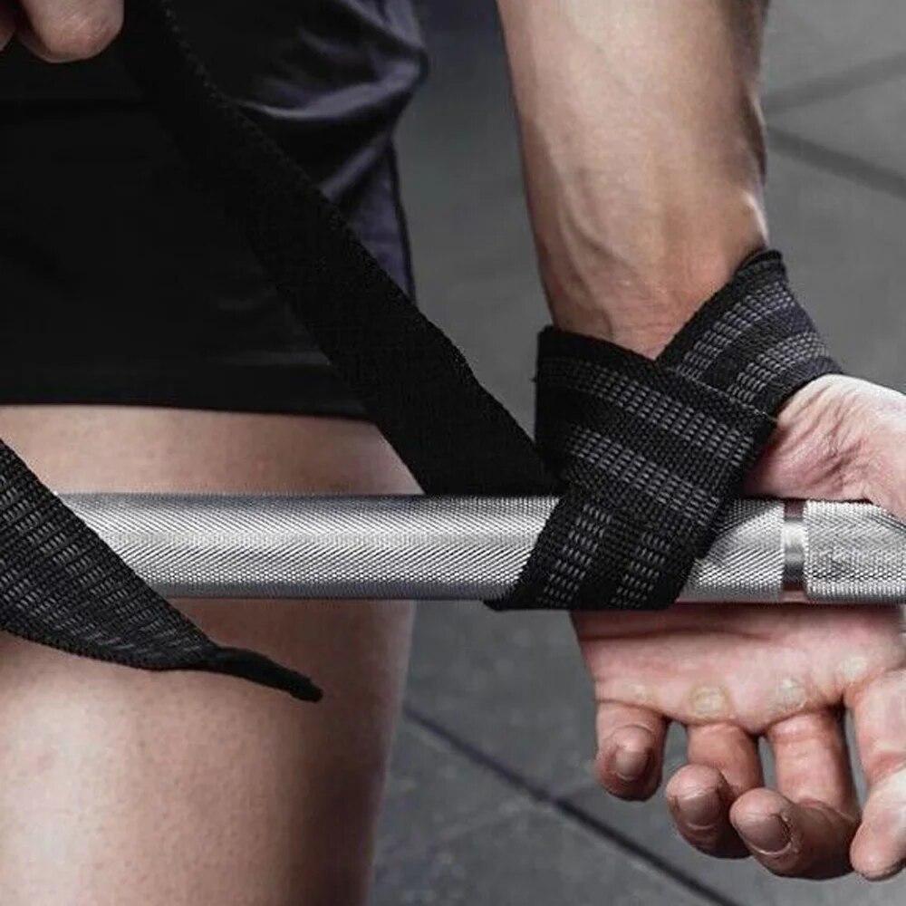 Противоскользящие ремни для поднятия тяжестей, ремни для становой тяги, для тяжелой атлетики, бодибилдинга и пауэрлифтинга, 1 пара гантелей, силовые тренировки