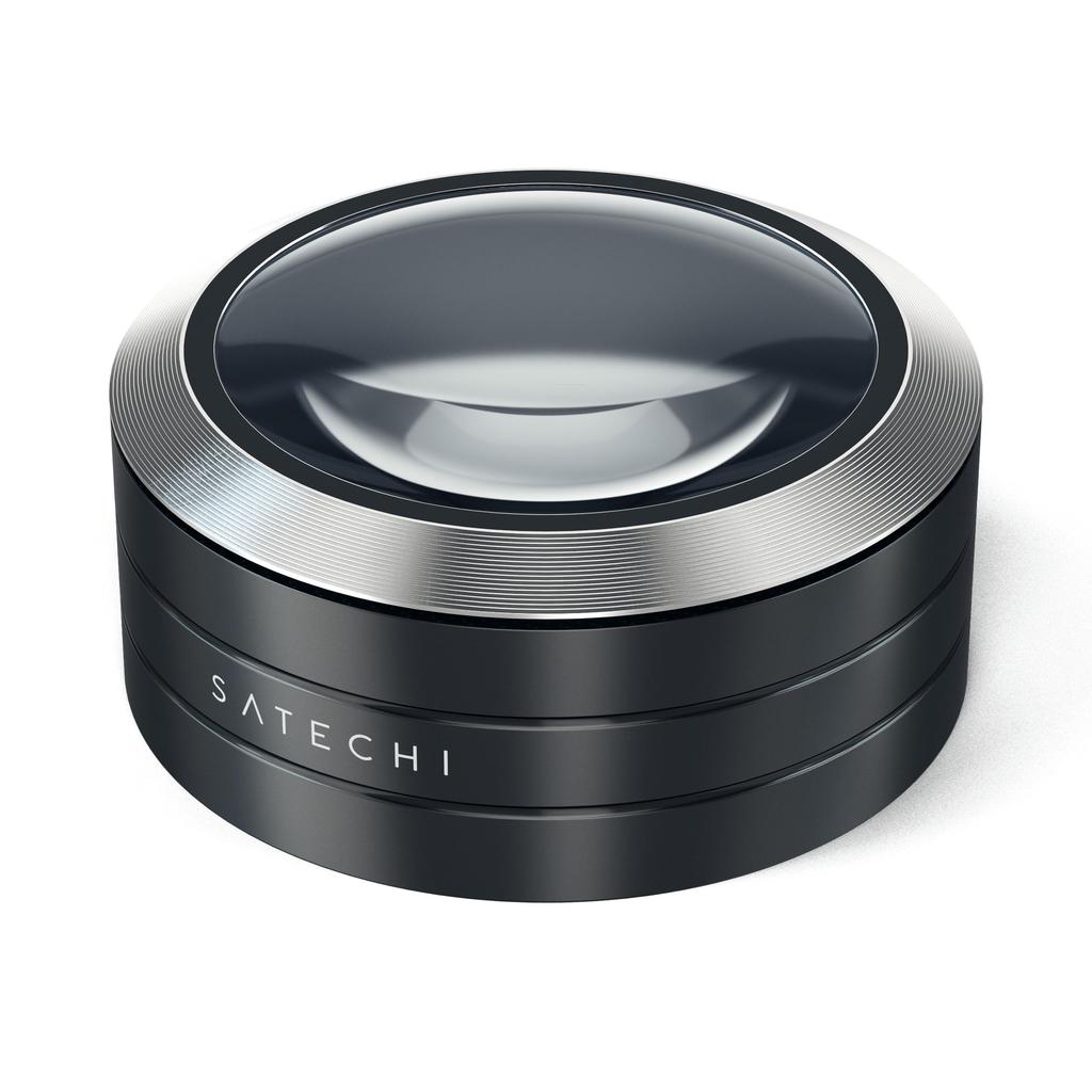 SATECHI ReadMate Светодиодный настольный увеличитель с увеличением до 5x, Чехол для переноски в комплекте - (черный)