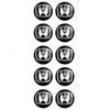 14mm 3D Car Key Remote Control Badge Stickers Emblem Decal For Honda Odyssey Mugen Civic Accord CRV Hrv Jazz CITY Fit Accessory TP6