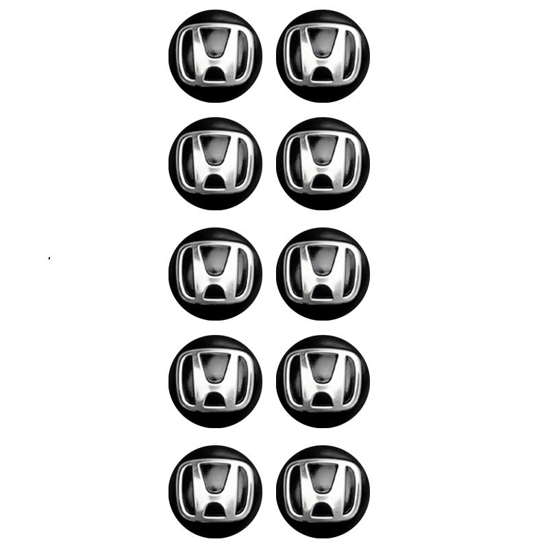 14mm 3D Car Key Remote Control Badge Stickers Emblem Decal For Honda Odyssey Mugen Civic Accord CRV Hrv Jazz CITY Fit Accessory TP6