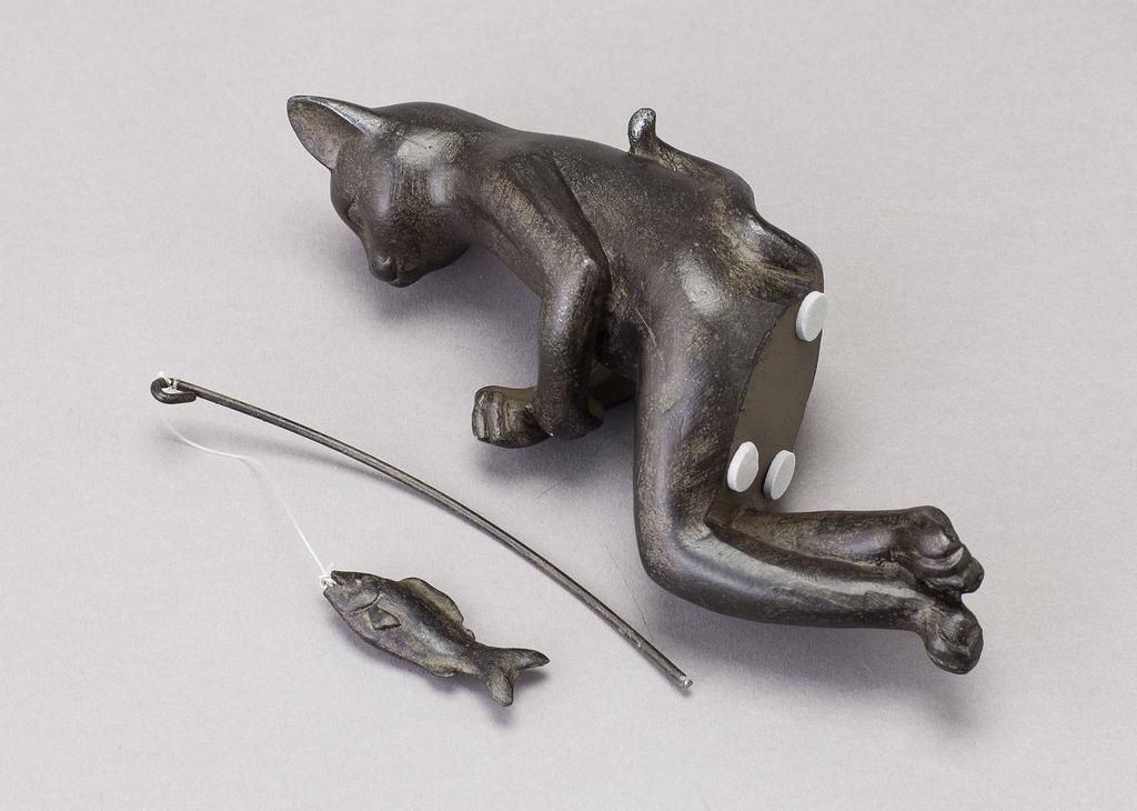 Cat Figurine Cat Figurine Antique Goods [Fishing Cat]
