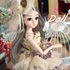 2021 New BJD 45CM Elegant Doll Toys with Clothes Handmade Beauty Toys Silicone Reborn Doll Toy Gift