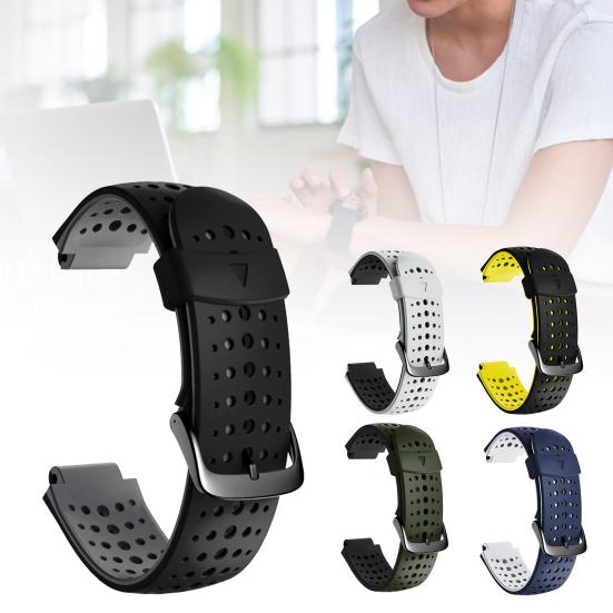 Dual Colors Silicone Watch Strap for Garmin Forerunner 235/220/230/620/630/735
