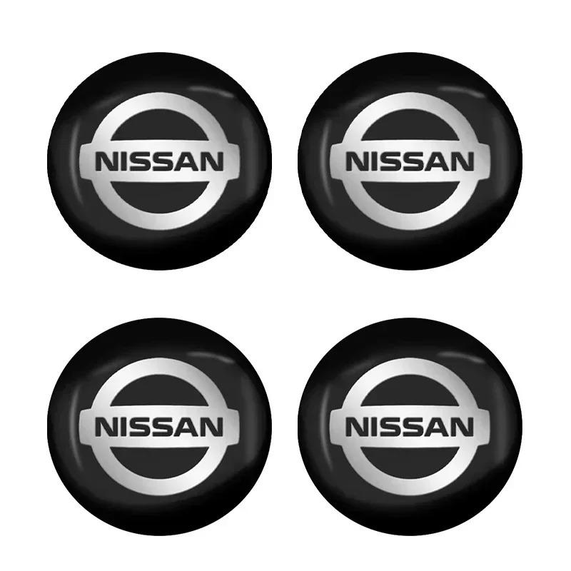 4pcs 56mm Car Wheel Center Decal Hub Sticker For Nissan X-trail Qashqai Note Juke Leaf Sentra Patrol Car Styling