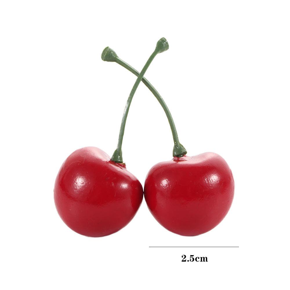 Decoration Mini Food Crafts Fruit Ornament Red Cherries Fruit Model Faux Cherry Artificial Cherries