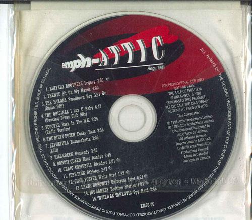 CD РАЗЛИЧНЫЕ Emphattic 06 Июнь 1996 EM9606 ATTIC 1996 Канада Рок Б/У