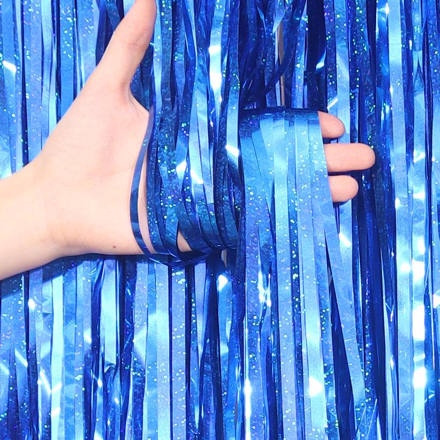 Лазерный фон с бахромой и мишура для украшения вечеринки или мероприятия