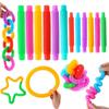 5Pcs/set Colorful Plastic Pop Tube Coil Children Creative Magical Toys Circle Funny Toys Development Educational Folding Toy