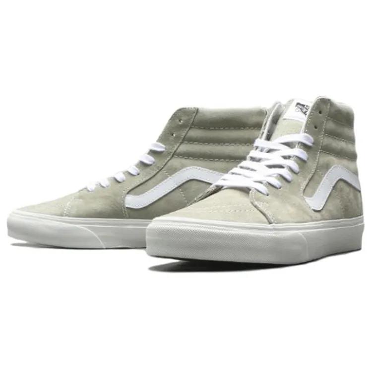 Vans Sk8-Hi 'Pig Suede - Moss Grey' (Unisex) Moss Grey / Snow White Skate Shoes VN0A5JMJB32