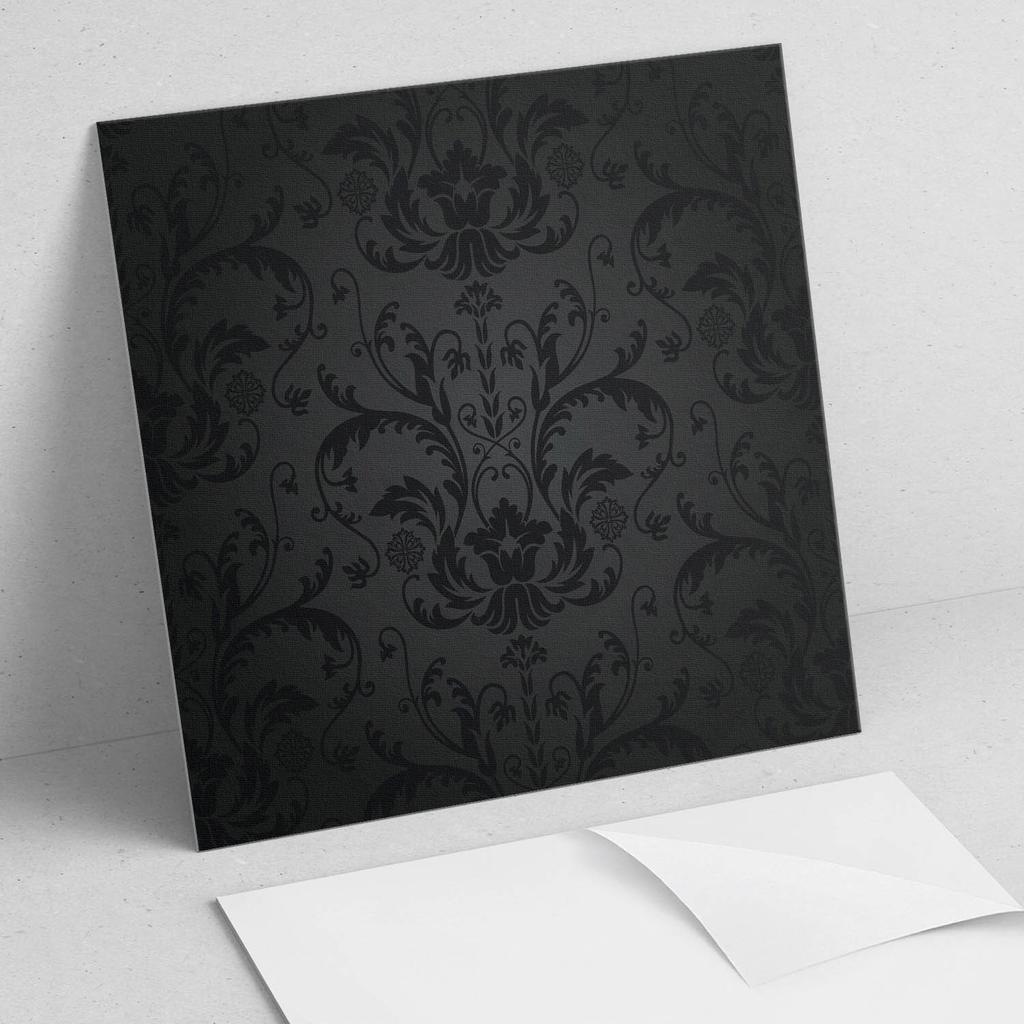 Set of ready-to-install vinyl tiles with print, elegant plant pattern, 9x30x30 cm