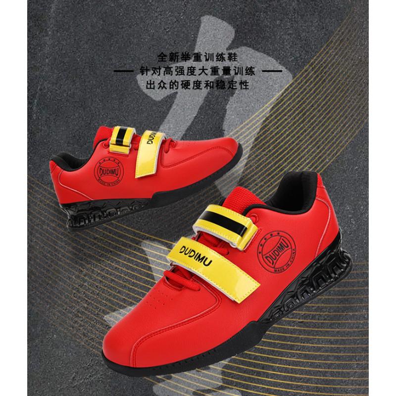 Unisex Weightlifting Training Shoes Squat Deadlift Indoor Gym Workout Non-Slip Rubber Sole Low-Cut Supportive Fitness Footwear