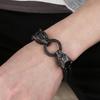 Norse Viking Wolf Head With Square Franco Link Chain Bracelet for Men Stainless Steel Men's Bracelets Masculine Jewelry Gifts