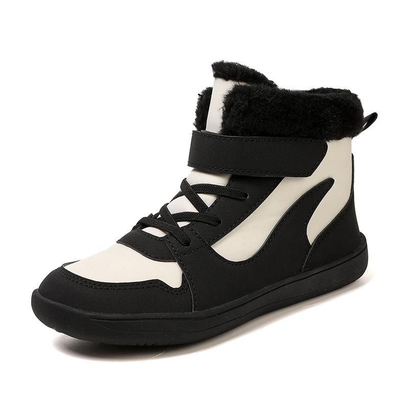 Детские широкомыслые хлопковые туфли для улицы, повседневные зимние ботинки, мужские утепленные термохлопковые ботинки