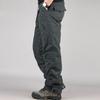Men Cotton Winter Thick Fleece Casual Pants Tactical Baggy Cargo Pants Double Layer Warm Thermal Straight Long Trousers
