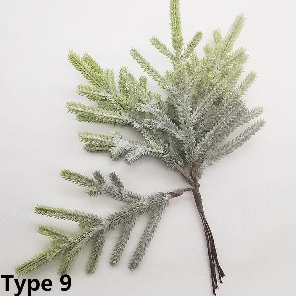 6PCS/Bundle DIY Home Decor Xmas Ornament Simulation Plants Faux Grass Pine Artificial Flowers