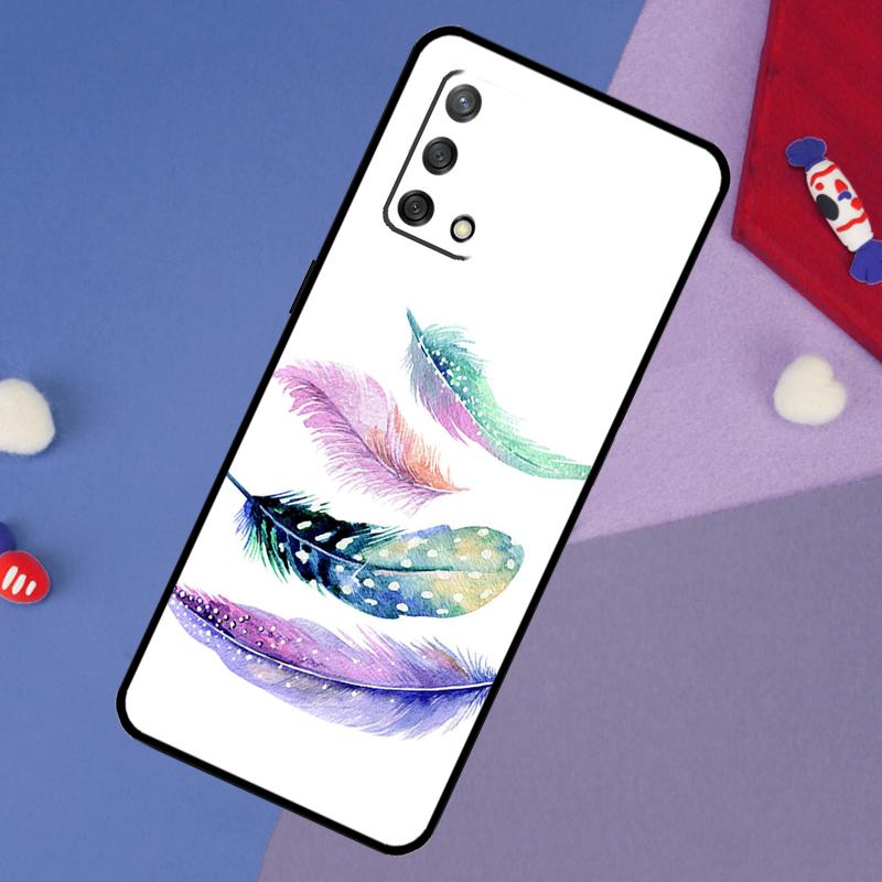 Чехол-перо для Oppo A78 A18 A38 A74 A94 A54 A58 A98 A80 A60 A40 A96 A76 A16 A15 A17 A57 A5 A6 Pro