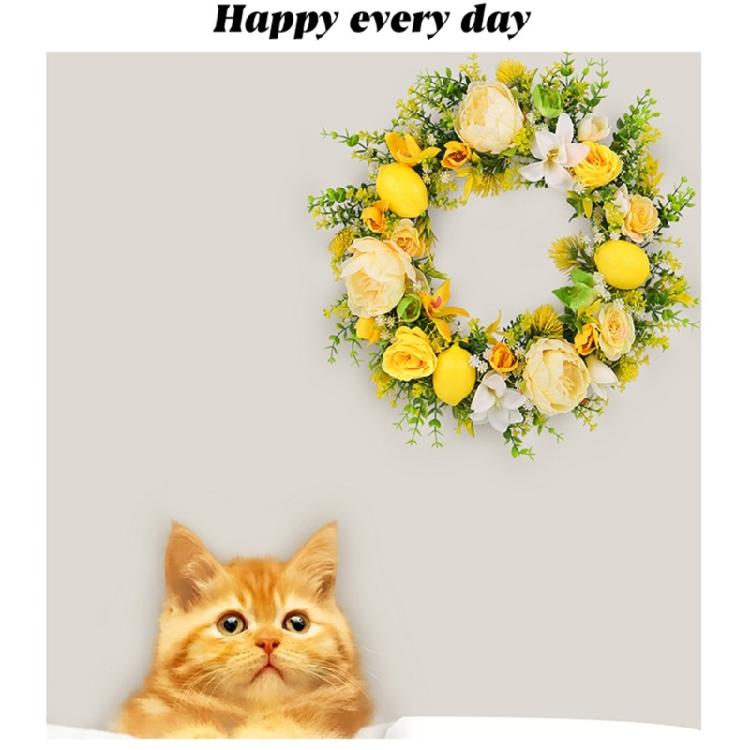 Yellow Flower Wreath for Front Door Garden Farmhouse Outdoor Garden Wedding