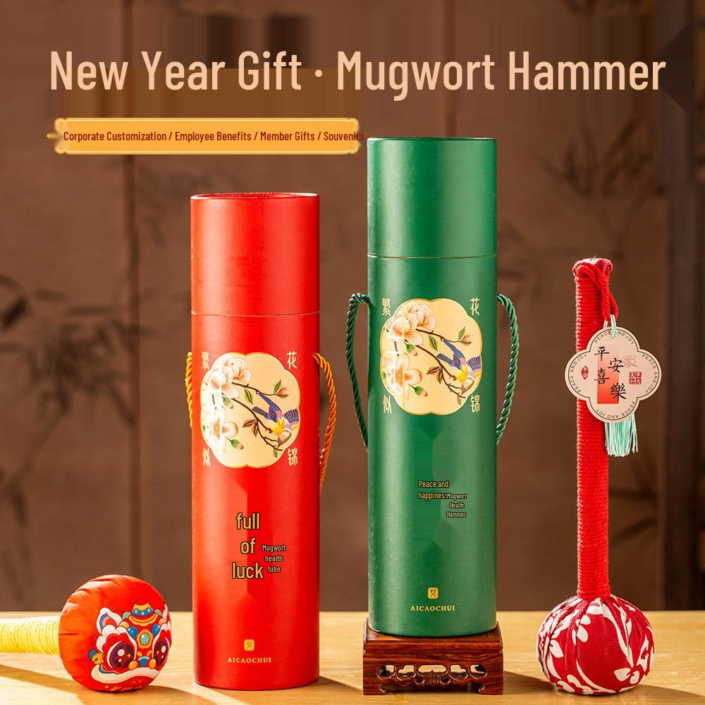 Year of the Horse Mugwort Health Hammer - Creative New Year Gift for Elders