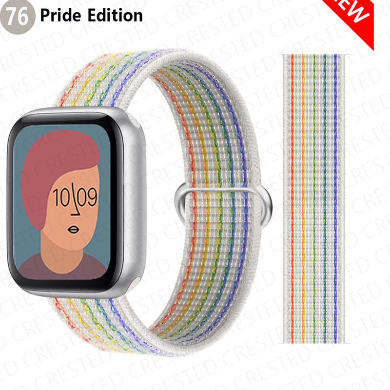 2 шт. Ремешки Для Apple Watch Band 44 мм 40 мм 45 мм 46 мм 42 мм 49 мм 41 мм Нейлоновый петлевой браслет iwatch Серия 10 9 8 7 6 5 3 se ultra 2