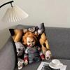 CChucky Doll Movie Cushion Cover Pillowcase Ultra Soft Skin Friendly Fabric Cloud Like Comfort Concealed Zipper