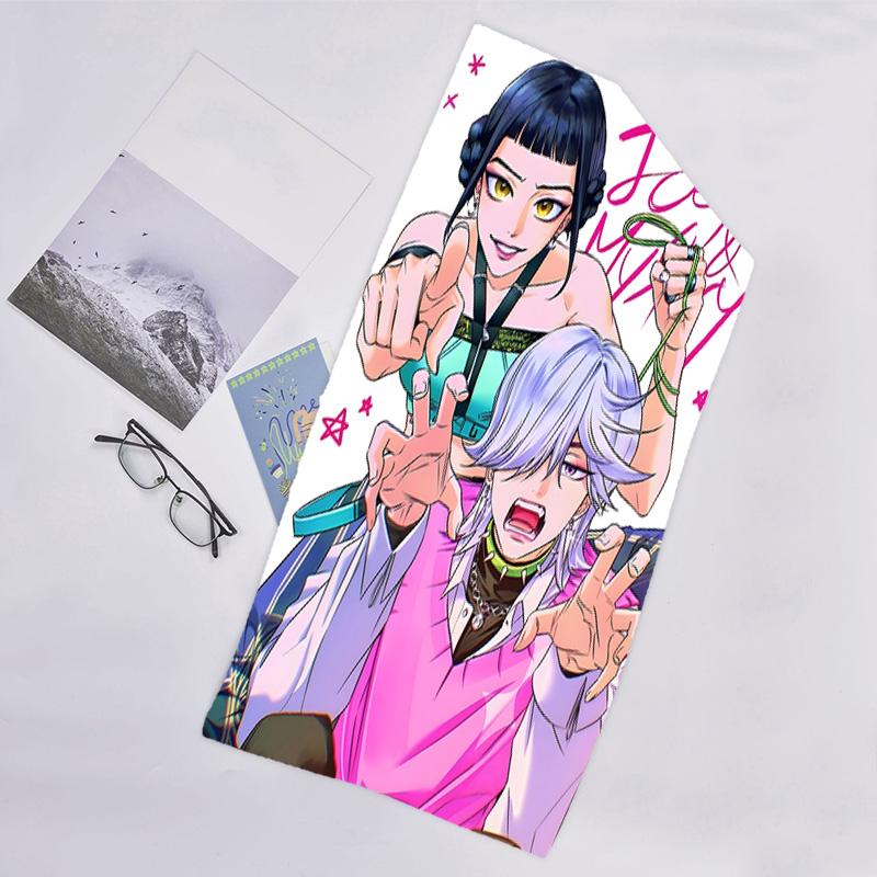 1pc KPop Demon Hunters ZOEY6 Beach Towel, Beach and Seaside Swimming Pool Equipment, Fashion Pattern, Rectangular, Travel Essentials
