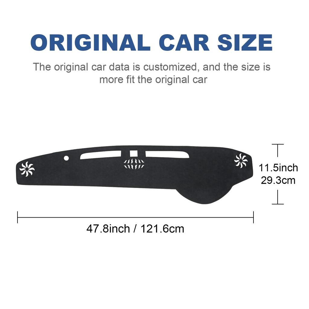 KUNGKIC Dashboard Sun for Lexus RC and RC200t F Sport Version L Cover, Protection, Non-Reflective, Black, 2015-2023 RC300, RC350, RC300h, (Right-Hand