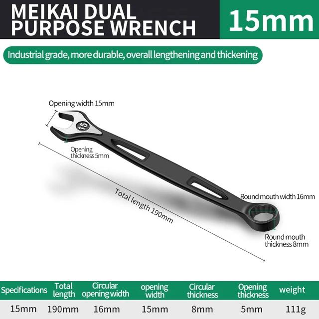 Двухцелевой ключ 8 мм-32 мм Метрическая коллекция double offset ring wrench (двухколенчатый накидной ключ) Универсальный рожковый ключ Ручные инструменты для ремонта автомобилей