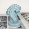 Силиконовая форма для скульптуры головы лошади Нелипкая Многоразовая 3D голова лошади Свеча Гипс Искусство Смола Изготовление Сделай сам Мыло