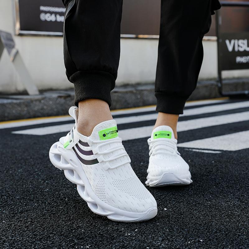 Модные мужские новые оригинальные кроссовки дышащие уличные на платформе противоскользящие модные теннисные шнурки легкие повседневные сетчатые туфли кроссовки