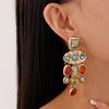 Bohemia Style Ethnic Style Tassel Earrings Green Water Drop Earrings Pendant  Summer Party