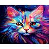 Frame Acrylic DIY Painting By Numbers For Adults Colorful Cat Drawing Coloring By Numbers Animals Handmade For Home Decor 40x50cm