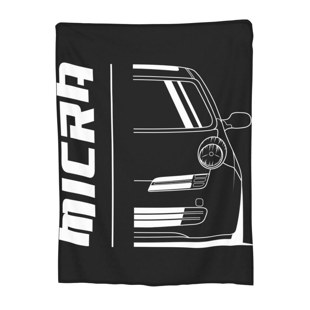 Front JDM Micra Racing Blankets Soft Warm Flannel Throw Blanket Cover for Bed Living room Picnic Travel Home Couch