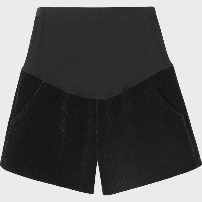 Шорты из вельвета для беременных с леггинсами и широкими штанинами на осень/зиму