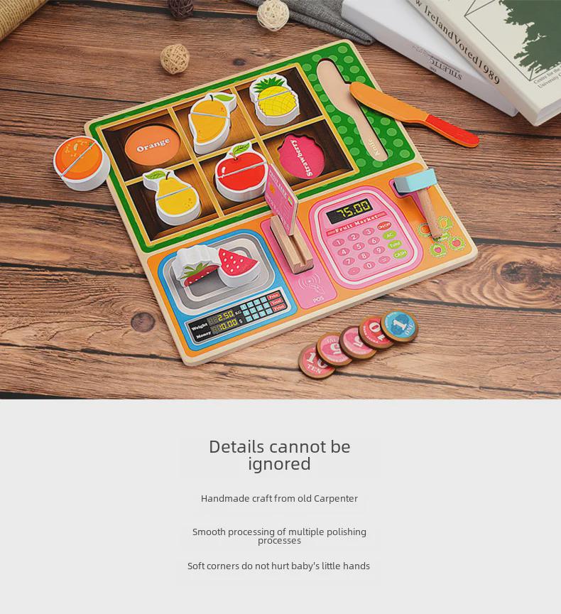 Деревянный набор игрушек-головоломок для резки фруктов для детей: Кухонный игровой набор и набор для барбекю