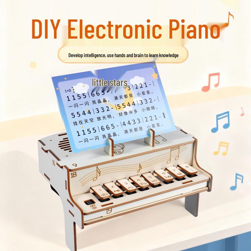 Детский образовательный электронный пианино-конструктор DIY - Эксперимент-победитель конкурса по науке