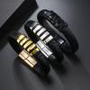 Popular Europe America Trendy Simple Woven Bracelet Alloy Magnetic Clasp Men's Fashion Wristband Jewelry Clothing Accessory