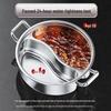 Горячий горшок Юаньян из нержавеющей стали - Extra Thick, Без сварки, Большая вместимость, Двухсекционный для предотвращения смешивания вкусов