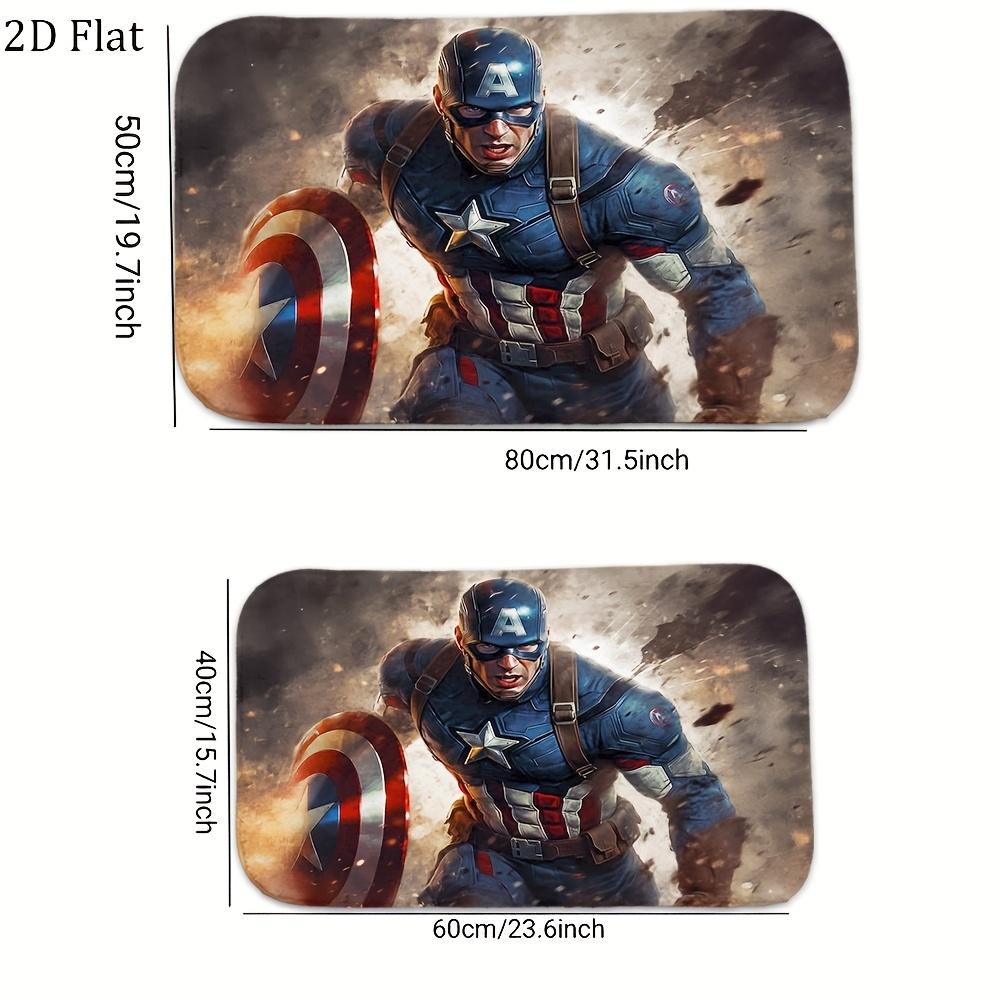 1pc Flannel Rug Marvel Superheroes Bathroom Mat, Multiple Sizes, Multi-functional for Daily Use, Suitable for Bathroom, Entran