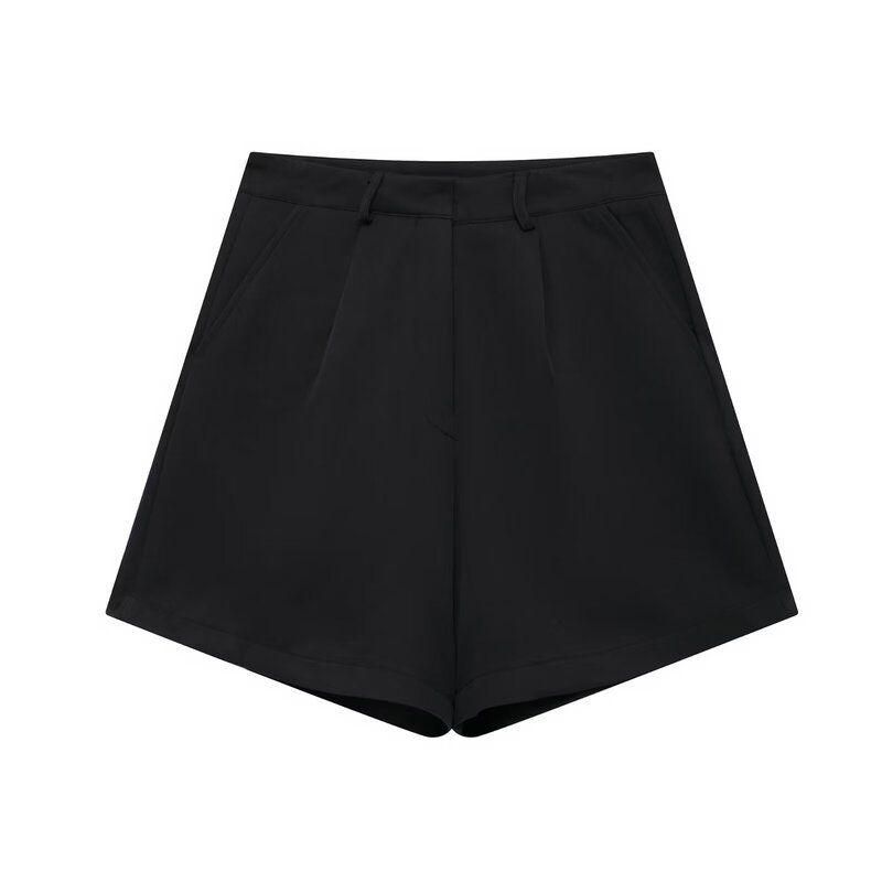 Fashion Style 2024 Summer New Arrival Women's Casual Loose Pants Hot Pants High Waist Pleated Casual Shorts 1478030