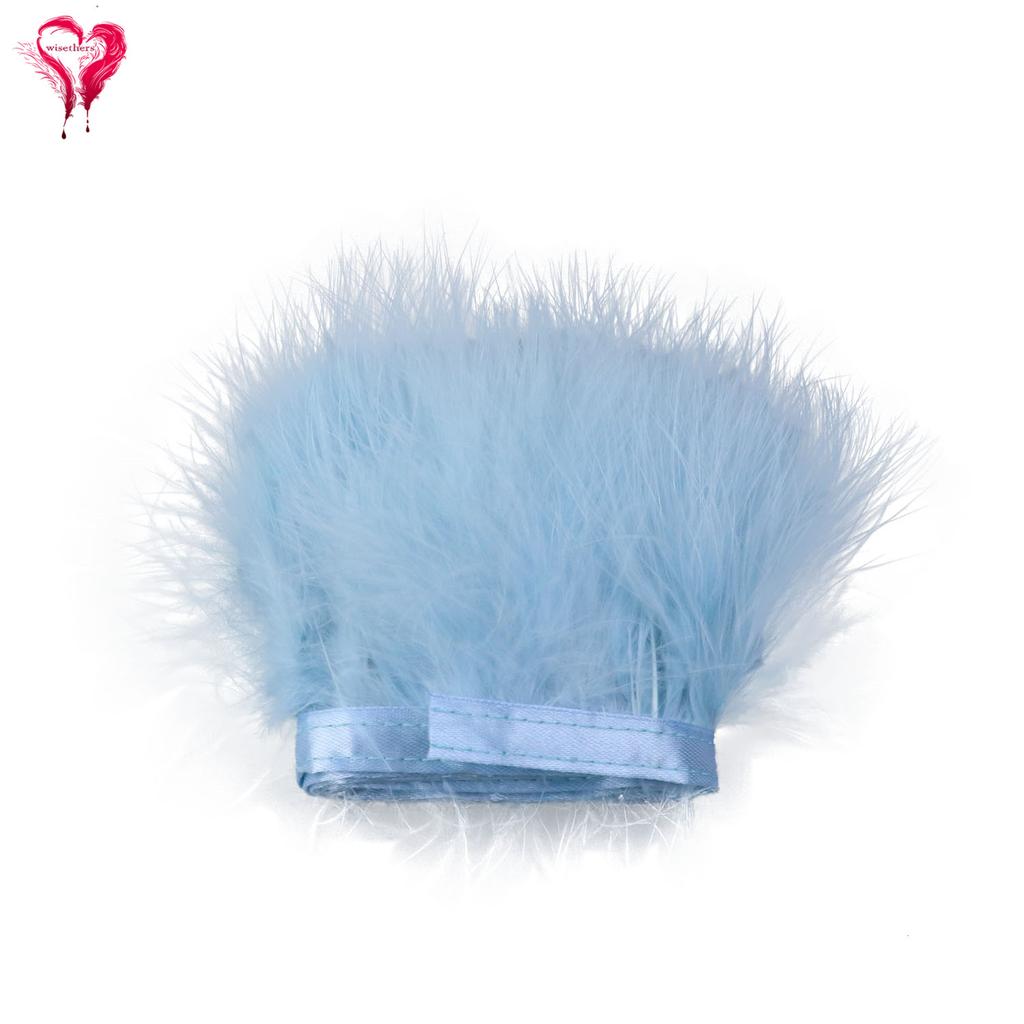 Turkey Marabou Feather 1 Meter Fancy Soft Fluffy Dyed Colorful Ribbon Lace Trim 6-8 CM Party Dress Garment Decoration Fringe