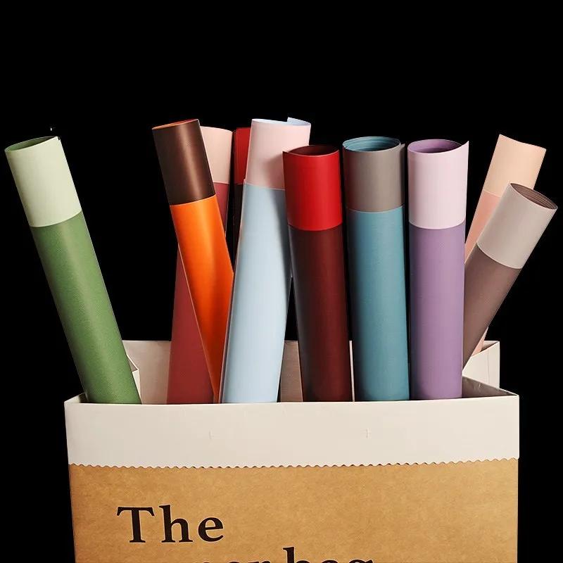 20 шт. водонепроницаемая 2 цвета оберточная бумага для цветов розы в корейском стиле толстая подарочная оберточная бумага для цветов флориста