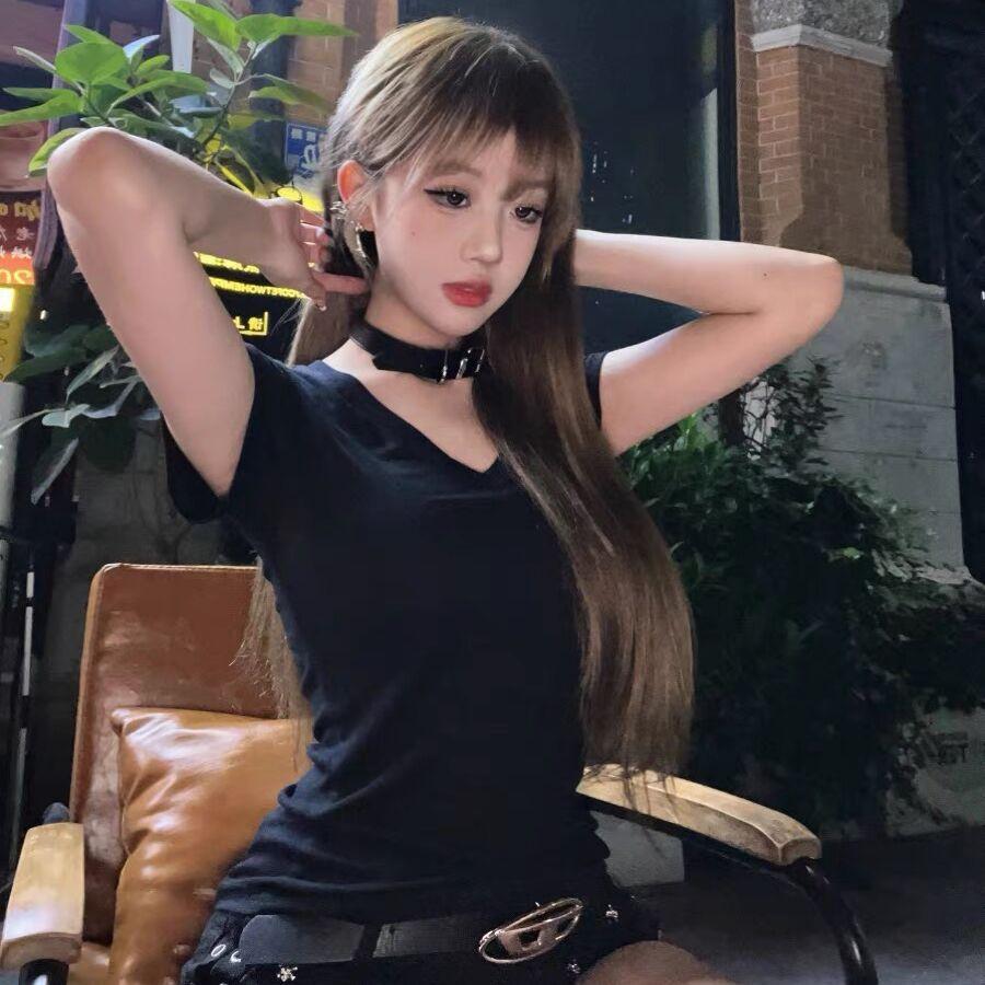 Y2K воротник женский шейный ремешок темный чокер ожерелье шея ключица цепочка шейный цепочка ошейник аксессуары