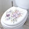 Colorful Flower Toilet Sticker Removable Self-adhesive Waterproof PVC Living Room Wall Art