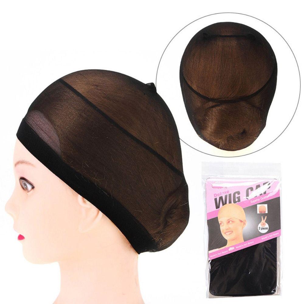 2Pcs Invisible Wig Cap Elastic Hair Net Wig Accessories Stocking Wig Caps for Making Wigs