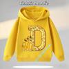 New boys, casual top,cartoon print, fall/winter pullover shirt model letter A-Z Lion King Simba children's hooded sweatshirt for