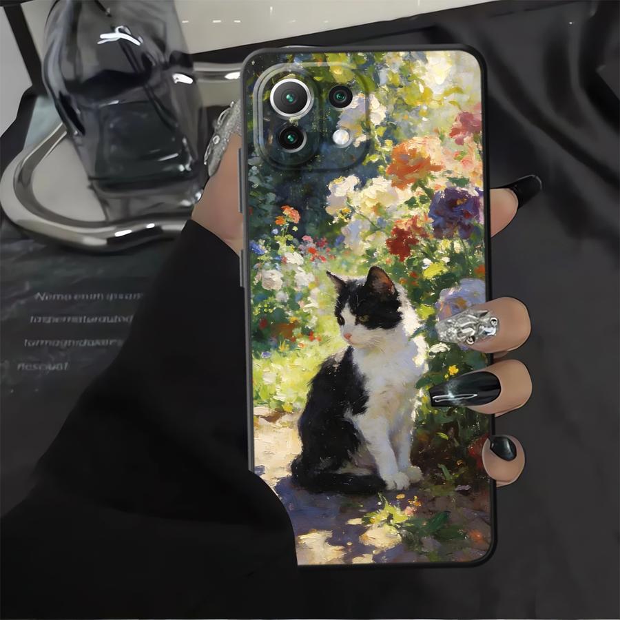 Чехол для телефона Funda для Xiaomi Mi 10T 14 13 Lite 12X 11T 12T Pro 11 12 Мультяшный Милый Кот