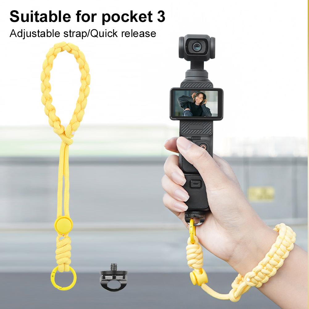 Ремешок для DJI OSMO Pocket 3 Наручный ремешок для руки Противопотерянный ремешок для запястья камеры Регулируемые ремешки для руки и запястья с винтом 1/4